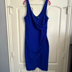 Elegant Blue Sleeveless Dress